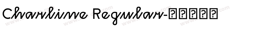 Charline Regular字体转换